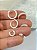 Trio Brinco Argola click Prata Cravejado com Zirconia - banho prata 925 semijoia 50 milésimos - 3 pares - Imagem 2