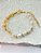 Pulseira com perola modelo tipo tifany - banho ouro - 1 unidade - Imagem 1