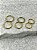 Trio Brinco Argola Aço Inox Dourado tipo click - antialergico - P M G - 3 pares - Imagem 3