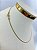 Colar Aço Inox Dourado antialergico medida 45cm - 1 unidade - espessura de 3mm - Imagem 2