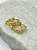 Brinco Argola click com Zirconia banho ouro com verniz - 1 par - Imagem 2