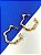 Brinco argola organico ouro - o par - Imagem 1