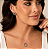 Conjunto Colar e Brinco zirconia colorida - Banho Prata 925 Semiijoia - 50 milésimos com verniz italiano - 1 colar e 1 par de brinco - Imagem 1