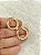 Brinco Argola tubo 20mm Banho Ouro 2 milésimos com verniz italiano - 1 par - Imagem 2