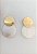 Brinco organico madreperola - banho ouro - 1 par - Imagem 2