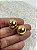 Brinco Bola Aço Inox dourado - antialergico - 1 par - Imagem 2