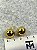 Brinco Bola Aço Inox dourado - antialergico - 1 par - Imagem 2
