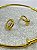Conjunto Prego em Aço inox dourado - antialergico - Choker + brinco - Imagem 4