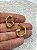 Brinco Argola Organico Aço Inox dourado - antialergico - 1 par - Imagem 2