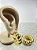 Brinco Argola Torcida Aço inox Dourado - 1 par - Imagem 2