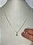 Conjunto Zirconia cristal banho ouro Semjoia 5 milésimos com verniz - 1 colar + 1 par de brinco - Imagem 4