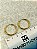 Brinco Argola aço inox Dourado - 1 par antialérgico - Imagem 3