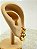Trio Brinco Argola click banho ouro - 3 pares - Imagem 3