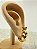 Trio Brinco Argola click banho ouro - 3 pares - Imagem 2