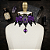 Gargantilha Salém - preto com roxo - Imagem 1