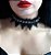 Gargantilha de renda Spiked - black - Imagem 3