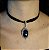 Chocker em veludo com camafeu 18x25mm pedra preta - Imagem 2