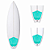 Deck Wet Dreams Trestles Fresado Verde agua - Imagem 3