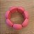 Bracelete de Bolas de Resina - Fosco - Pink - Imagem 2