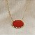 Colar Oval de Resina Aurora - Coral - Imagem 1