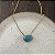 Colar Oval de Resina Aurora - Turquesa - Imagem 1