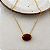 Colar Oval de Resina Aurora - Marsala - Imagem 1