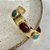 Bracelete Aurora Tricolor - Marsala, Esmeralda e Turquesa - Imagem 2
