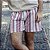 Short Palermo - Linho Bordô Listrado - Imagem 1