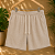 Short Veneza - Linho Bege Mesclado Liso - Imagem 1