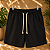 Short Nápoles - Linho Preto Liso - Imagem 1