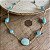 Colar Petra Boho Pedras - Turquesa - Curto - Imagem 1