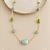 Colar Petra Boho Pedras - Verde - Longo - Imagem 1