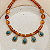 Colar Boho com Gotas - Âmbar e Turquesa - Imagem 1