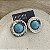Brinco Boho Disco Turquesa - Ródio - Imagem 2