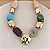 Colar Boho Max - Marrom com Turquesa - Imagem 1