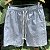 Short Olbia - Linho Azul Rajado - Imagem 1
