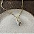Colar Corrente Cartier Pingente Orla - Branco Mescla - Imagem 2