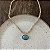 Colar Pedras Naturais Com Pingente Oval - Rutilado/Turquesa - Imagem 1