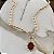 Colar Boho Medalhão Cristais e Canutilhos - 7mm - Imagem 1