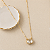 Colar Cristal Oval Longo - Dourado - Imagem 1