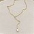 Colar Gravata Gota De Perola - Imagem 1