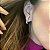 Brinco Ear Hook de Pérolas Dourado - Imagem 2