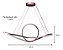 Lustre Led Pendente Design Ambiente Moderno Fita 48w Marrom - Imagem 2