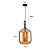 Luminária Pendente Lustre GLIVE Âmbar Vidro Bocal 1 x E27 - Imagem 3