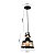 Luminária Pendente Lustre Estriel E27 Cobre Vidro Âmbar - Imagem 3