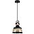 Luminária Pendente Lustre Estriel E27 Cobre Vidro Âmbar - Imagem 1