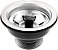 Cestinha inox para válvula pia 4.1/2 puxador preto padova - Imagem 4