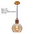 Luminária Pendente Metal e Vidro Lasi E27 Ambar 110v/220v - Imagem 5