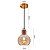 Luminária Pendente Metal e Vidro Lasi E27 Ambar 110v/220v - Imagem 4