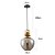 Luminária Pendente Lustre Metal Vidro Tion APE Ouro Fume - Imagem 4